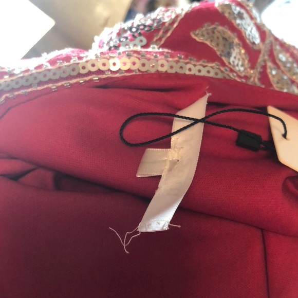 Stunning Sequin & Beaded Pink Dress with Lace. New with tags!  Size Large - Picture 7 of 17